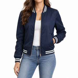 Factory Direct Sale <b>Lightweight</b> Quilted Cotton Filled Custom Made Logo <b>Women</b> Bomber <b>Jacket</b> Top Trending OEM Design - Product Image 6