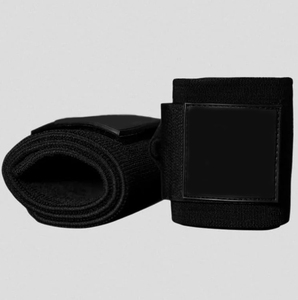 ผ้าพันข้อมือแบบหนาพร้อมห่วงนิ้วโป้ง ผลิตจากโพลีเอสเตอร์และผ้าฝ้าย ปิดด้วยแถบตีนตุ๊กแก สำหรับยกน้ำหนักและการฝึกความแข็งแรง - Product Image 3