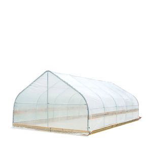 12 'X 20' Tunnel serra 6 Mil chiaro EVA pellicola di plastica con telaio a mano a manovella con lato arrotolante tetto del soffitto di punta TMG-GH1220 giardino - Product Image 6