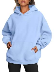 Sweat-shirts amples à capuche en polaire à manches longues pour femme, décontractés et chauds pour l'hiver - Product Image 5