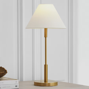 Cette lampe géométrique en métal doré ajoute une touche moderne à n'importe quel bureau ou table d'appoint. Disponible à prix de gros pour la décoration de votre maison. - Product Image 2