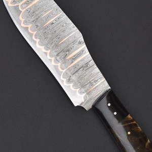 Prime <b>Crafts</b> International copper damascus chef <b>knife</b> Steel Kitchen <b>Knife</b> 12-Inch Drop Point <b>Blade</b> Full Tang Construction Copper - Product Image 6