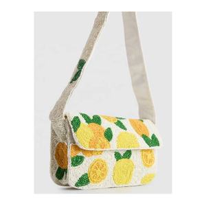 Nuevo Bolso de Hombro Portátil con Cuentas y Diseño de Cerezas, Bolso Tote Hecho a Mano con Cuentas, para Verano, Playa, Fiesta, Otros Cierres, Venta al por Mayor - Product Image 6