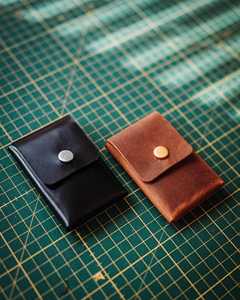 Eco Friendly Vegetable Tanned Leather Stitchless <b>Wallet</b> Minimalist Design No Stitch Card Case Bulk Supplier LSSW-0036B - Product Image 1