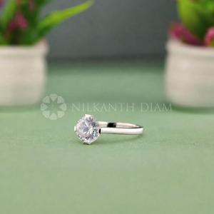 Elegant Design Round Cut <b>Fine</b> Diamond Jewelry Lab Created Diamond <b>Ring</b> in White Gold Diamond <b>Ring</b> for Women's - Product Image 3