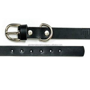 Collier de chien en cuir tanné végétal pleine fleur avec matériel en laiton nickelé solide collier de chien réglable tailles personnalisées - Product Image 3