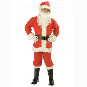 Traje de Santa Claus Premium, Abrigo Rojo de Felpa, Pantalones, Gorro, Cinturón, Barba, Guantes y Cubrecalzados para Fiestas Navideñas - Product Image 6