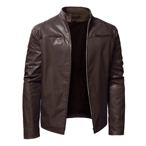 Veste de moto pour homme en cuir PU, veste en cuir véritable de haute qualité, épaisse et tendance pour l'hiver, fabrication de qualité supérieure - Product Image 4