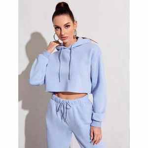 Conjunto Deportivo de Verano para Mujer, Tallas Grandes, Transpirable, Resistente al Viento, Ecológico, Pantalones Deportivos y Sudadera con Capucha, Dos Piezas, Personalizable con Serigrafía - Product Image 5