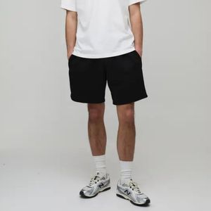 Pantalones Cortos Bermuda de Algodón Negro Sólido para Hombre, de Alta Calidad, Personalizados, con Cintura Elástica, Casuales, Transpirables, con Bolsillos, de Tiro Medio - Product Image 1