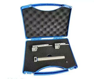 Set de Laringoscopio Médico Profesional con Tres Hojas Curvas Macintosh de Acero Inoxidable y Estuche Protector Rígido Azul - Product Image 3