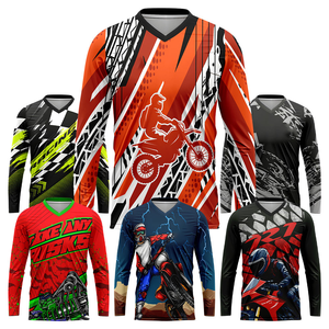 เสื้อเจอร์ซีย์แข่ง BMX แบบสั่งทำฟรี พิมพ์ลายดิจิตอล แขนยาว เสื้อมอเตอร์ครอส ชุดมอเตอร์ครอส - Product Image 1