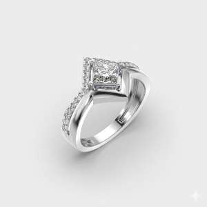 Bague de mariage pour femme la plus vendue en argent sterling 925 avec diamant de laboratoire de 1,70 ct, rhodiée, certifiée CMA, micro-pavée, de luxe - Product Image 1