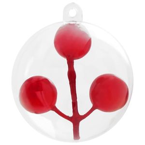 Juego de 25 Adornos Navideños, Bolas de Plástico Transparente de 3.94 Pulgadas y Adornos para Árbol - Product Image 3