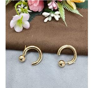 ต่างหูทองเหลืองชุบทองประดับเพชรซิร์คอนคุณภาพเยี่ยม ดีไซน์หรูหราสำหรับผู้หญิงและเด็กผู้หญิง เหมาะสำหรับงานเลี้ยงตอนเย็น - Product Image 1