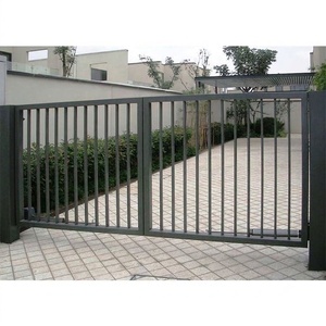 Portails en acier thermolaqué modernes et minimalistes, installation facile, portails battants doubles en fer durables pour cour - Product Image 3