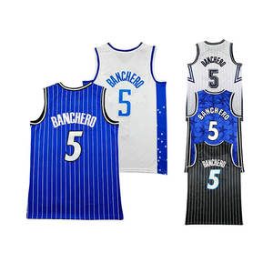 Camiseta de Baloncesto Premium Paolo <span class=keywords><strong>Banchero</strong></span> 5, Manga Corta, Malla Transpirable, Uniforme Retro del Equipo, Ropa Deportiva para Hombre, Entrenamiento al Aire Libre - Product Image 5
