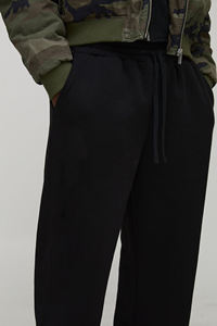 Pantalon de survêtement décontracté en polyester/coton 300 GSM, coupe large, délavé à l'acide, respirant et écologique - Product Image 4