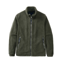 Vente flash : veste en polaire sherpa unie pour homme, 100 % polyester, pour la randonnée et les activités de plein air