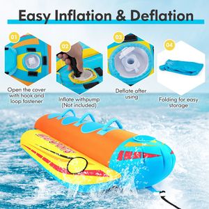 เรือกล้วยเป่าลมแบบลากจูงสำหรับ 3 คน พร้อมเบาะนั่งและที่จับบุ EVA - Product Image 6