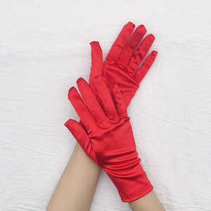 Gants élégants en satin pour femme, longueur poignet, plusieurs couleurs, séchage rapide, pour soirées printemps/été, en polyester et coton durables - Product Image 5