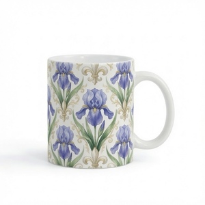 Taza de cerámica con diseño floral para café, té, uso en el hogar, oficina, cafetería, restaurante - Product Image 6