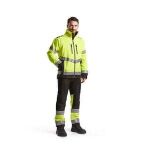 Wholesale <b>Hi</b> <b>Vis</b> Winter Work Wear Safety Jacket <b>Orange</b> Black Color 100% Polyester Men's Safety Jacket With <b>Hoodies</b> And Pocket - Product Image 5