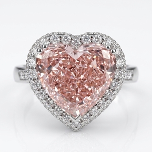 Women's Heart & Round Lab Grown Diamond Ring | 5 CT Center Diamond - Product Image 1