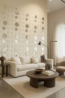 Panneau mural 3D en PVC avec miroir, imperméable, résistant à l'humidité, décoratif géométrique pour le salon, décoration intérieure