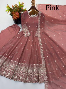 PinkCityBlocks Traje Tradicional Indio-Pakistaní Verde, de Terciopelo Viscosa Crujiente, Sin Arrugas, de Secado Rápido, Estilo Afgano, para Fiesta, Invierno - Product Image 4