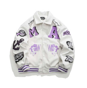 Chaqueta Varsity de Invierno para Hombre, Estilo Letterman, con Logotipo Personalizado, Bordado de Chenilla de Lana, Estilo Vintage - Product Image 1