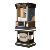 Mesin Cetak Cokelat Desain Mewah 3D, Mesin Printer 3D Cokelat, Mesin Penjual Otomatis Kode QR