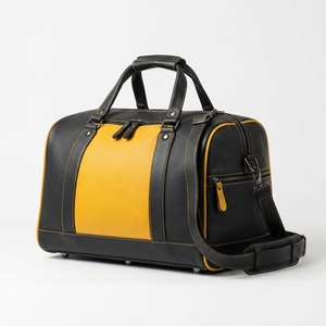 Sacs de sport de grande capacité pour femmes, sacs de sport en cuir véritable pour hommes, sacs de sport imperméables en cuir unisexes - Product Image 4