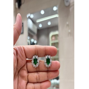ต่างหูแบบติดหู ดีไซน์เก๋ ประดับเพชรซิร์คอน ชุบเงินคุณภาพสูง วัสดุทองเหลือง เหมาะสำหรับงานแต่งงาน งานปาร์ตี้ แฟชั่นสำหรับผู้หญิง - Product Image 2