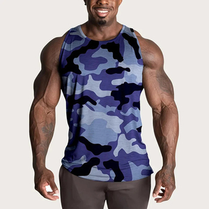 Camiseta Deportiva de Camuflaje Personalizada para Hombre, Transpirable, de Secado Rápido, Sin Mangas, Chaleco de Gimnasio, Ropa Deportiva Informal de Verano - Product Image 4