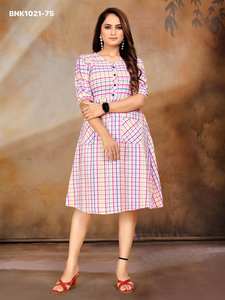 Nueva Tendencia de Moda Elegante, Camisa de Algodón para Parejas y Túnica para Mujer con Tejido de Burbujas, Compra en Línea en India - Product Image 2