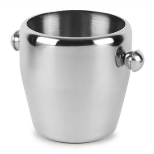Double Wall Stainless Steel Wine Chiller Champagne <b>Ice</b> <b>Bucket</b> with Knob Handles for Bar Club Party <b>Table</b> Decor - Product Image 1