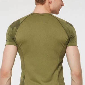 Personnalisez votre propre logo sur des t-shirts de musculation pour hommes / T-shirts de musculation de haute qualité à manches courtes et coupe ajustée - Product Image 4