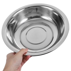 Stainless <b>Steel</b> <b>Bowl</b> Round Kitchen Food Serving Dish Reusable Metal Mixing <b>Bowl</b> Household Tableware Restaurant Catering Cookware - Product Image 1