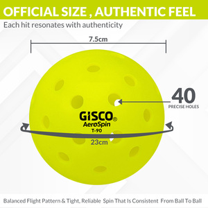 Pickle <b>Ball</b> 40 Holes-Aerospin Professional Competition 40 Hole Pickleball <b>Ball</b> High <b>Bounce</b> Match <b>Ball</b> Rotational Molding - Product Image 4