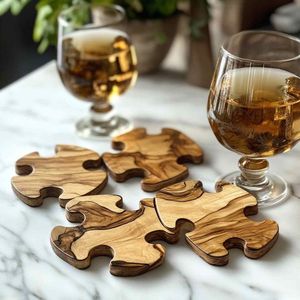 Ambience Lifestyle Superior Wooden Coaster Set Classic Design 300mm Diameter Long-Lasting Performance Attractive Presentation - Product Image 5
