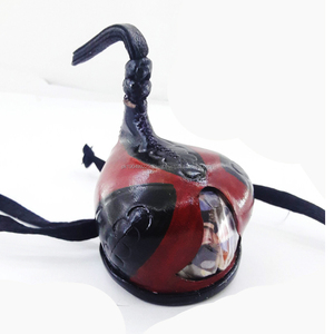 Falconry hoods anglo hoods Steve Tait มีขนาดพร้อมฮู้ดหนังแท้พร้อมสายรัดไนลอน - Product Image 3