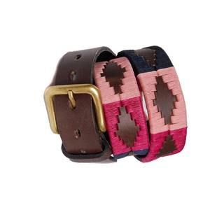 Handmade Premium Leather Polo Belt Traditional Hand-Stitched Pampa Diamond Embroidered Belt Luxury Equestrian Style Casual Wear - Product Image 4