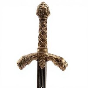 Stylish Golden Brass Classic Church Crozier with Gem Inlays Handicraft Bishop <b>Walking</b> <b>Stick</b> Eco Friendly Durable Factory Direct - Product Image 3