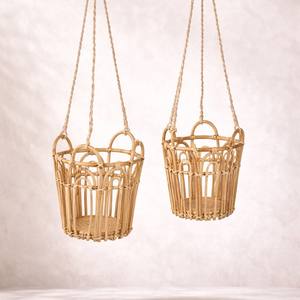 Cesta de mimbre de alta calidad para decoración de jardín exterior, maceta para plantas, soporte para plantas. - Product Image 2