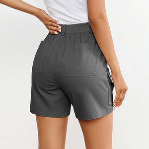 Shorts cargo taille haute pour femmes, respirants, de haute qualité, séchage rapide, style tendance, plusieurs poches, vêtements d'été - Product Image 5