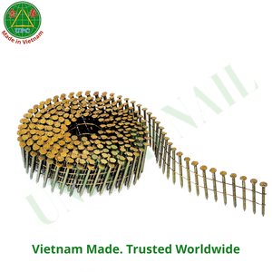ตะปูเหล็กชุบสังกะสีแบบม้วน 15 องศา ODM OEM แบบก้านเรียบ หัวลายตาราง สำหรับปืนลม |   ตะปูแบบม้วน - Product Image 1