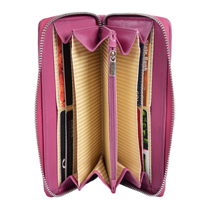 Women zipper <b>long</b> wallet woven leather purse clutch multi card slots coin pocket organizer slim handheld <b>bag</b> fashion accessory - Product Image 2