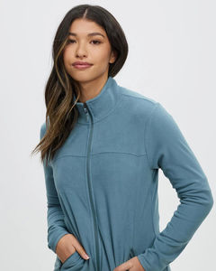 Women Full Zip Polar Jacket Long Sleeve Fashion Jacket Oversized Full Zip up Custom Windproof Winter Coat Sherpa Fleece - Product Image 2