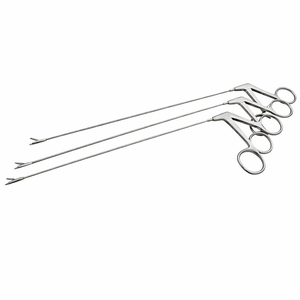 Pinzas de Biopsia Laringea Tipo Tijera y Eje de Agarre 2mmx23cm, Juego de 3 Instrumentos de Acero Inoxidable de Alta Precisión - Product Image 1